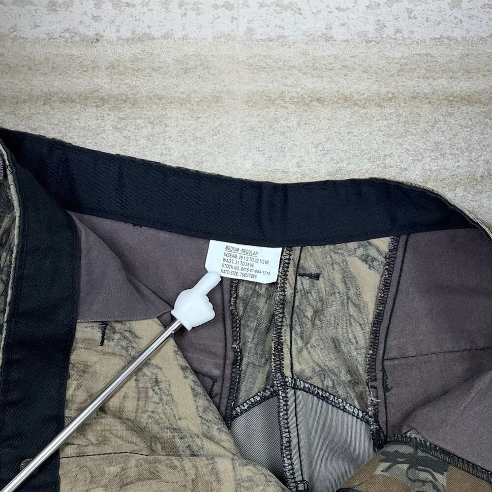 Vintage 90s Rebark Hunting Camo Tactical Pants 32x30 Baggy Double Knees Woodland - Picture 4 of 4